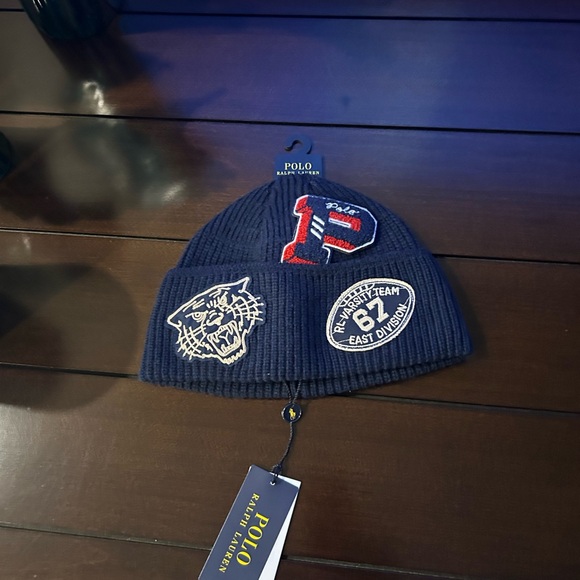 Polo Ralph Lauren Other - Polo by Ralph Lauren Men Navy Patch Beanie